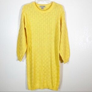 Vintage Latidudes Knit Sweat Midi Dress Small